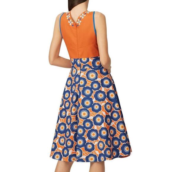 Autumn Adeigbo Sade Dress Orange Blue 6 - Picture 3 of 11